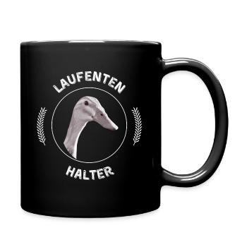 Laufenten-Halter - Tasse einfarbig - Schwarz - Rechts