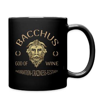 BACCHUS-GOD OF WINE INEBRIATION CRAZINESS ECSTASY - Tasse einfarbig - Schwarz - Rechts