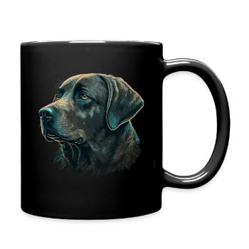 Sanfter Labrador Retriever - Tasse einfarbig - Schwarz - Rechts