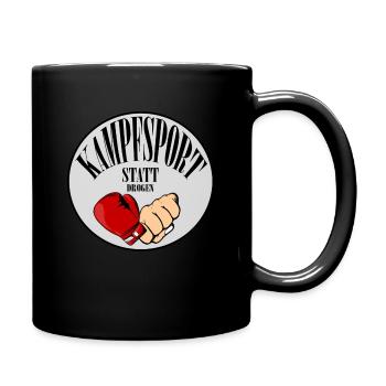 Kampfsport statt Drogen - Tasse einfarbig - Schwarz - Rechts