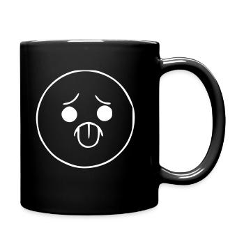 Emoji sketch cheeky white - Full Colour Mug - black - Right