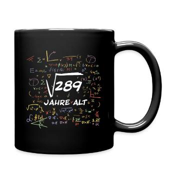 Mathe - Geburtstag - 17 Jahre - Tasse einfarbig - Schwarz - Rechts