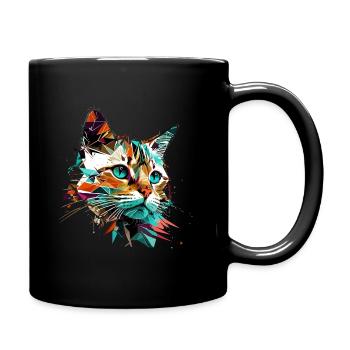 Cat modern Art Style - Mug uni - noir - Droite