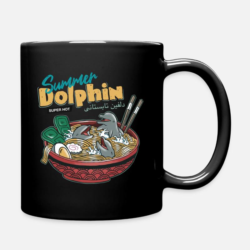 Dolphin summer ramen - Mug uni - noir