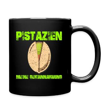 Pistazien, meine Gehirnnahrung - my brain food - Tasse einfarbig - Schwarz - Rechts