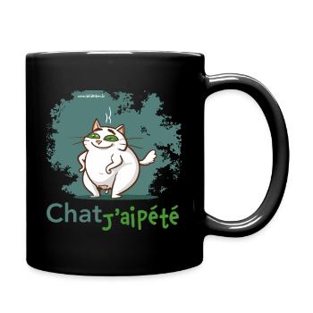 Chat J'ai pété - Tasse einfarbig - Schwarz - Rechts