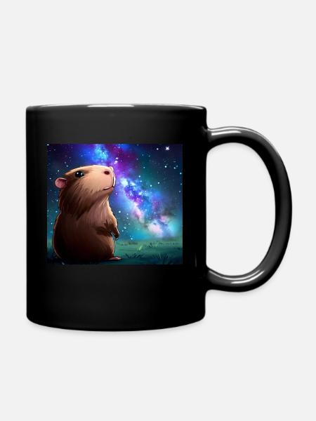 Capybara Spaceman - Mug uni - noir