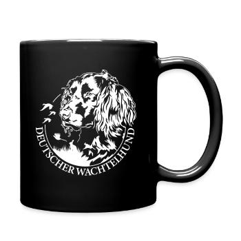Deutscher Wachtelhund Portrait Jagdhunde Wilsigns - Tasse einfarbig - Schwarz - Rechts