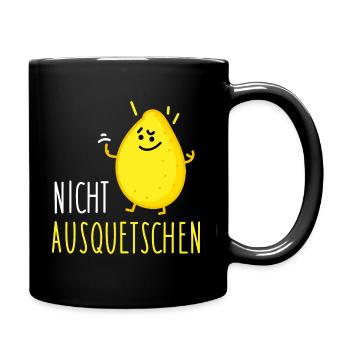 Rebellion einer Zitrone - Tasse einfarbig - Schwarz - Rechts