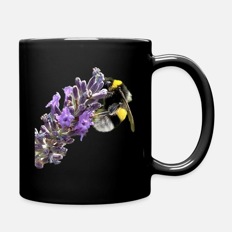 Lavender Bumblebee - Full Colour Mug - black