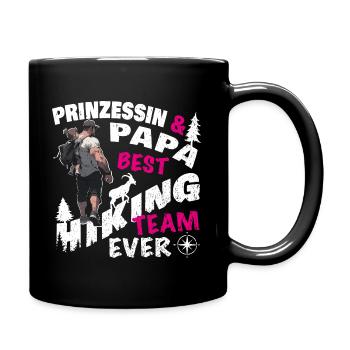 Wandern Berg stolzer Papa Prinzessin Team Vatertag - Tasse einfarbig - Schwarz - Rechts