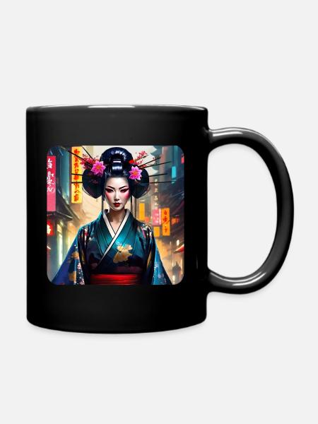 Modern Geisha - Full Colour Mug - black