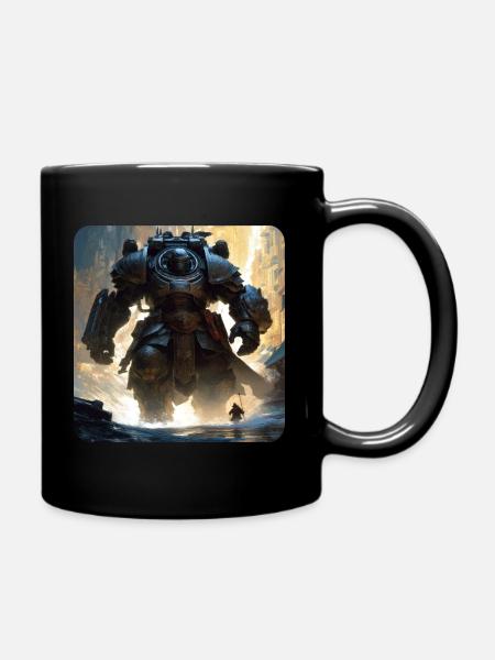 Dunkler Cyborg Android Krieger - Tasse einfarbig - Schwarz