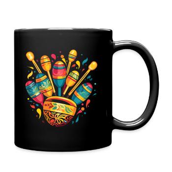 Boules de rumba Maracas colorées Rumba Rumba Hochets - Mug uni - noir - Droite