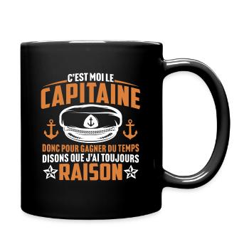 c'est moi le capitaine - Mug uni - noir - Droite