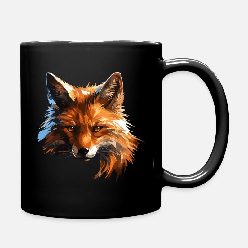 Polygon Fuchs - Tasse einfarbig - Schwarz