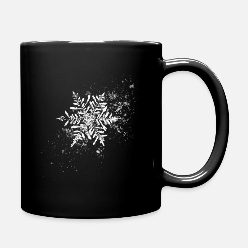 Schneeflocke - Tasse einfarbig - Schwarz
