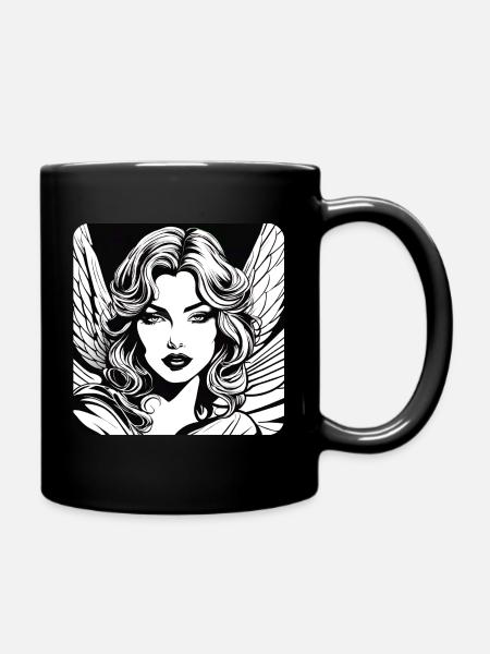 Süßer Engel - Tasse einfarbig - Schwarz