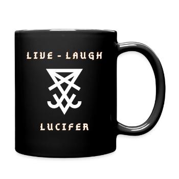 Live- Laugh- Lucifer - Full Colour Mug - black - Right