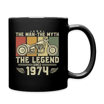 1974 Vintage né homme mythe légende moto - Mug uni - noir - Droite