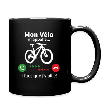 Mon Vélo m'appelle Idée Cadeau Vététiste - Mug uni - noir - Droite