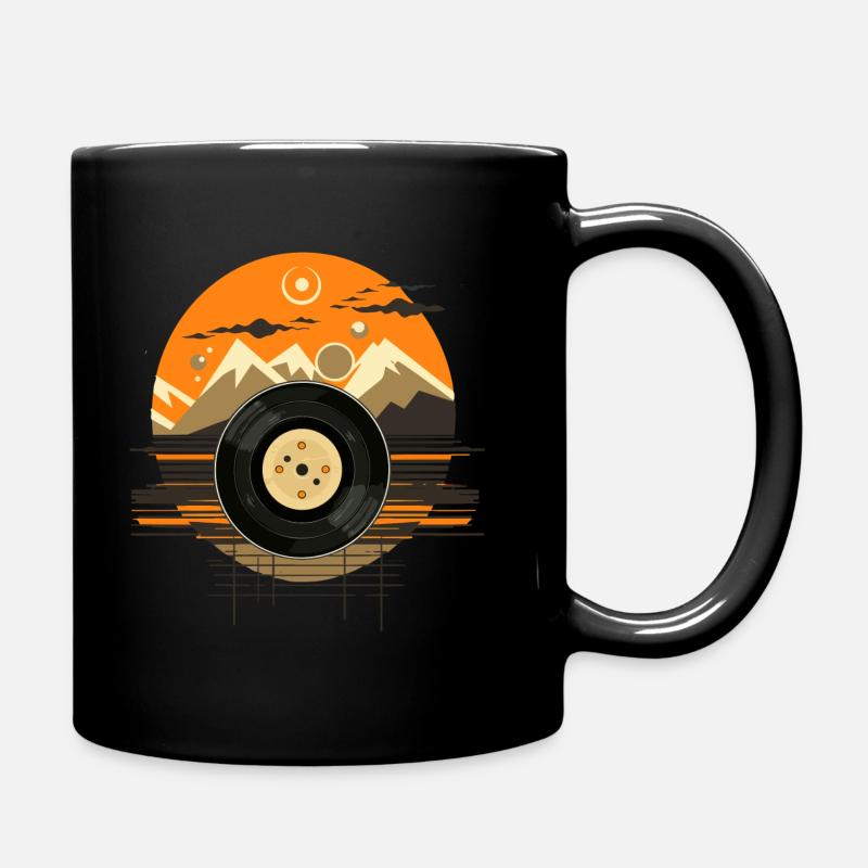 Disque Vinyle Mountains Music - Mug uni - noir
