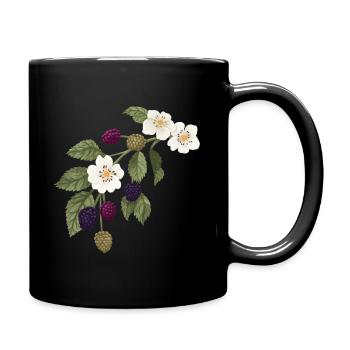 Fleur de mûre - Mug uni - noir - Droite