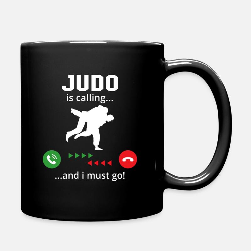 Judo ruft und ich muss gehen - Tasse einfarbig - Schwarz