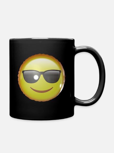 Sunglasses émoticône - Mug uni - noir