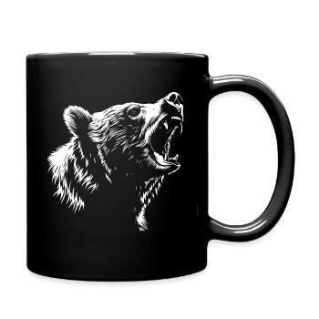 Cadeau du rugissement du grizzli - Mug uni - noir - Droite