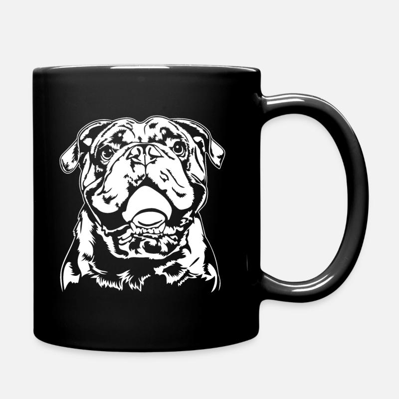 Bulldogge Ball Balljunkie Hunde Wilsigns - Tasse einfarbig - Schwarz