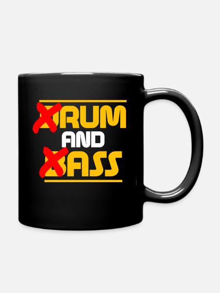 Drum and bass - Full Colour Mug - black