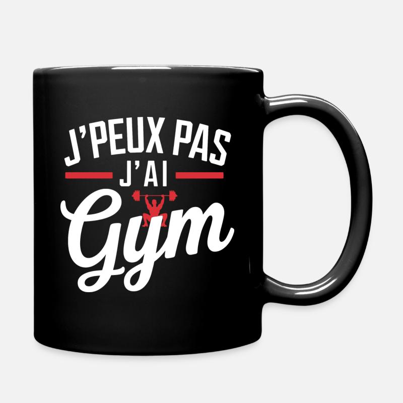 Ich kann nicht, ich habe ein Fitnessstudio - Tasse einfarbig - Schwarz