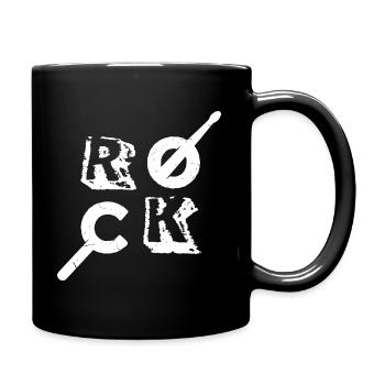 Schlagzeug ROCK Drumstick Percussion Schlagzeuger - Tasse einfarbig - Schwarz - Rechts