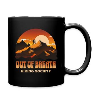 Société de randonnée à bout de souffle - Humour vagabond - Mug uni - noir - Droite