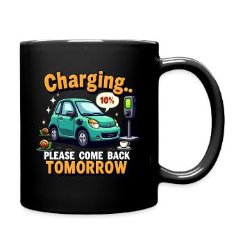 Funny e-car design - Full Colour Mug - black - Right
