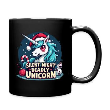 Silent Night Deadly Unicorn - Full Colour Mug - black - Right