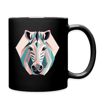 Geometric zebra gift Geometric - Full Colour Mug - black - Right