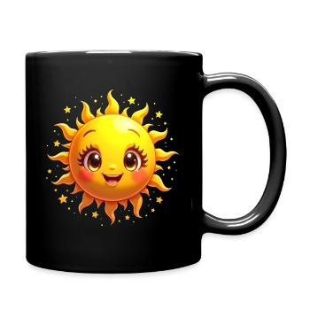 Sonne Sonnenschein lachen Sommer Sonne Kostüm - Tasse einfarbig - Schwarz - Rechts
