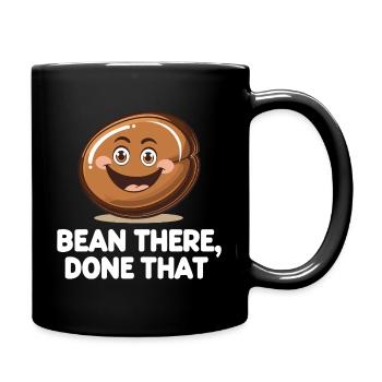 Funny Coffee Bean - Bean There, Done That - Full Colour Mug - black - Right