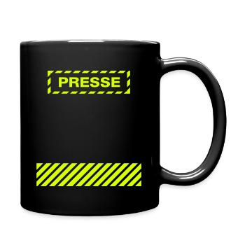 Presse Rückenschild - Tasse einfarbig - Schwarz - Rechts