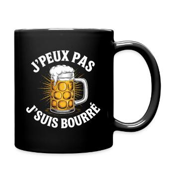 J'Peux Pas J'Suis Bourré Apéro Humour - Mug uni - noir - Droite