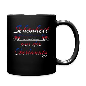 Beauty from Upper Lusatia Flag blue red white - Full Colour Mug - black - Right
