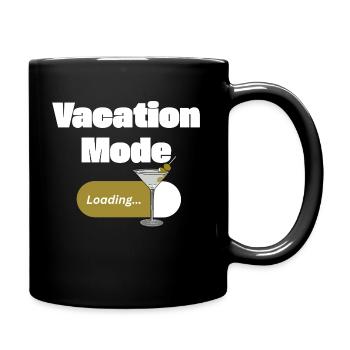 Vacation Mode On – Martini with loading bar (light) - Full Colour Mug - black - Right