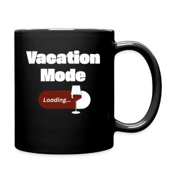 Mode vacances activé – Vin avec barre de chargement (léger) - Mug uni - noir - Droite