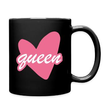 Queen Heart Script Herz Girl - Tasse einfarbig - Schwarz - Rechts