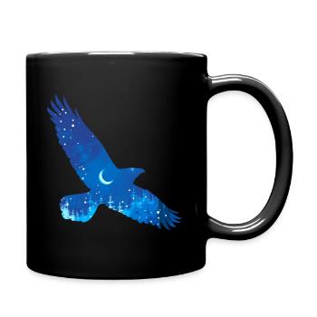 Oiseau Bleu d'hiver - Mug uni - noir - Droite