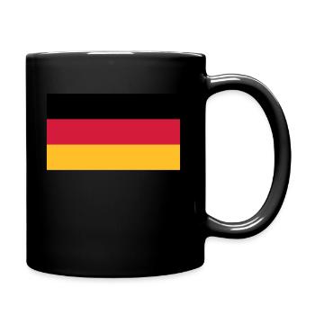 Deutschlandfahne Flagge Schwarz Rot Gold - Tasse einfarbig - Schwarz - Rechts