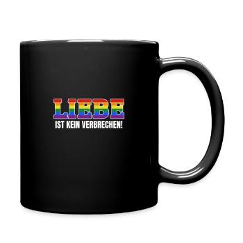 Lgbt Gay Pride Rainbow Flag Gleichberechtigung - Tasse einfarbig - Schwarz - Rechts