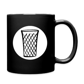 Apfelwein, Bembel, Äbbelwoi - Tasse einfarbig - Schwarz - Rechts